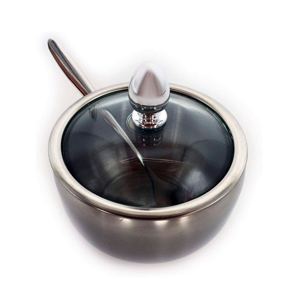 Açucareiro de Aço Inox com Colher Uny Home