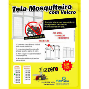 Tela Mosquiteiro com Velcro para Janela Vida Pratika 1,25x1,55m
