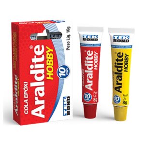 Cola Epóxi Araldite Hobby 10min Caixa Tekbond 16g - 2 unidades