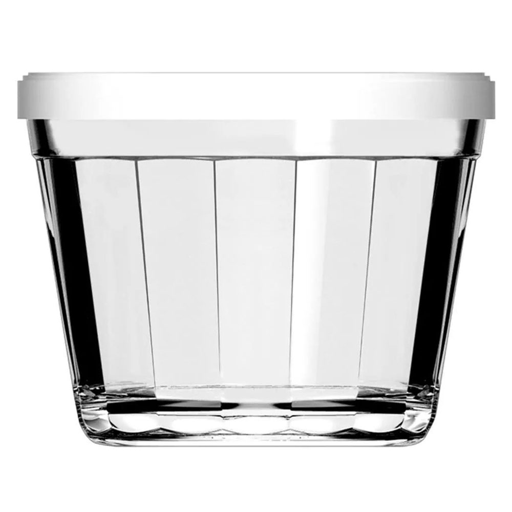 Tigela de Vidro Redonda Americano Com Tampa Nadir 350ml