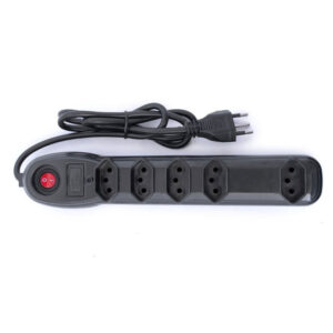 Filtro de Linha com 5 tomadas Preto Megatron 1,3m Bivolt