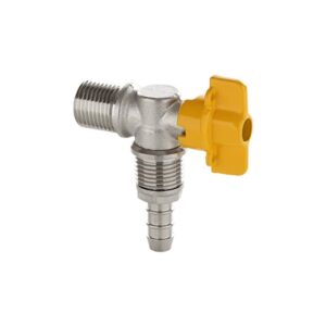 Válvula Esfera para Gás Espiga 3/8" Blukit 1/2x1/2"