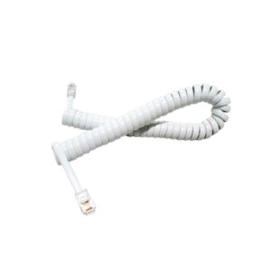 Cabo de Telefone Espiral RJ11 Branco Connect 1m