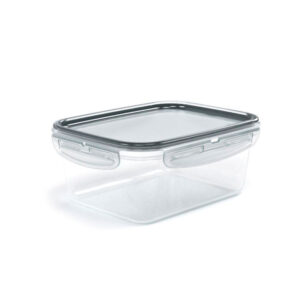 Pote Hermético Retangular com Trava em Plástico Plasútil 1,3L