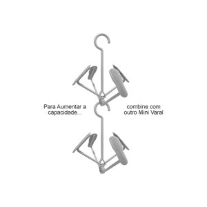 Mini Varal Para Calçados 2 Pares Flashlimp Cinza