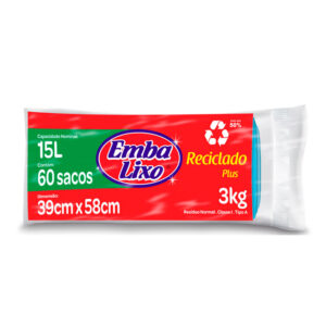 Saco de Lixo Azul 15L Embalixo 60 unidades