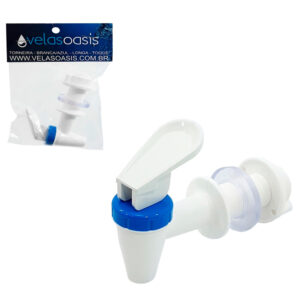 Torneira para Filtro de Toque Branca/Azul Oásis
