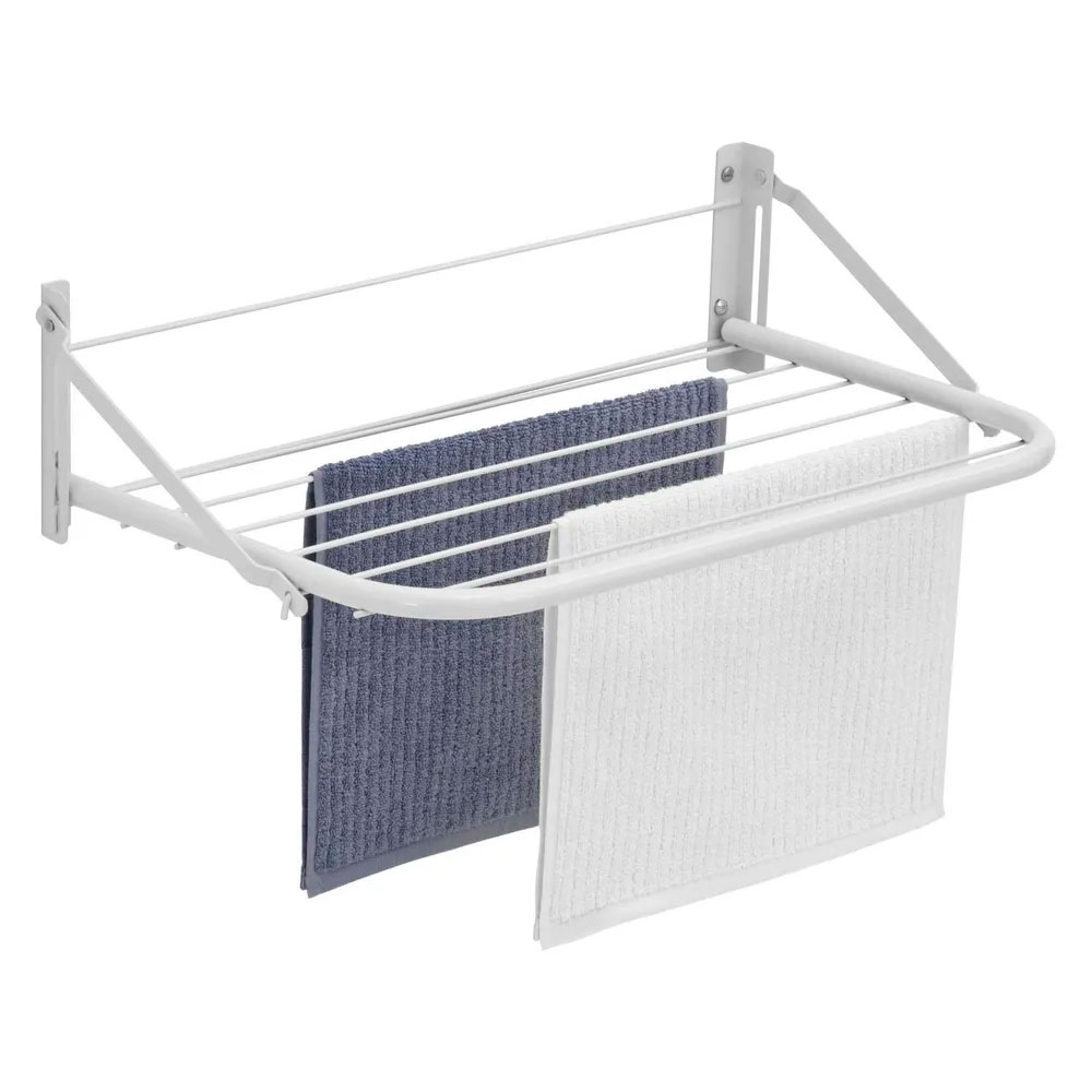 Varal Toalheiro de Teto/Parede em Aço Maxeb 56cm