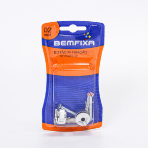 Botão Frances de Latão para Espelho 2 Unidades Bemfixa