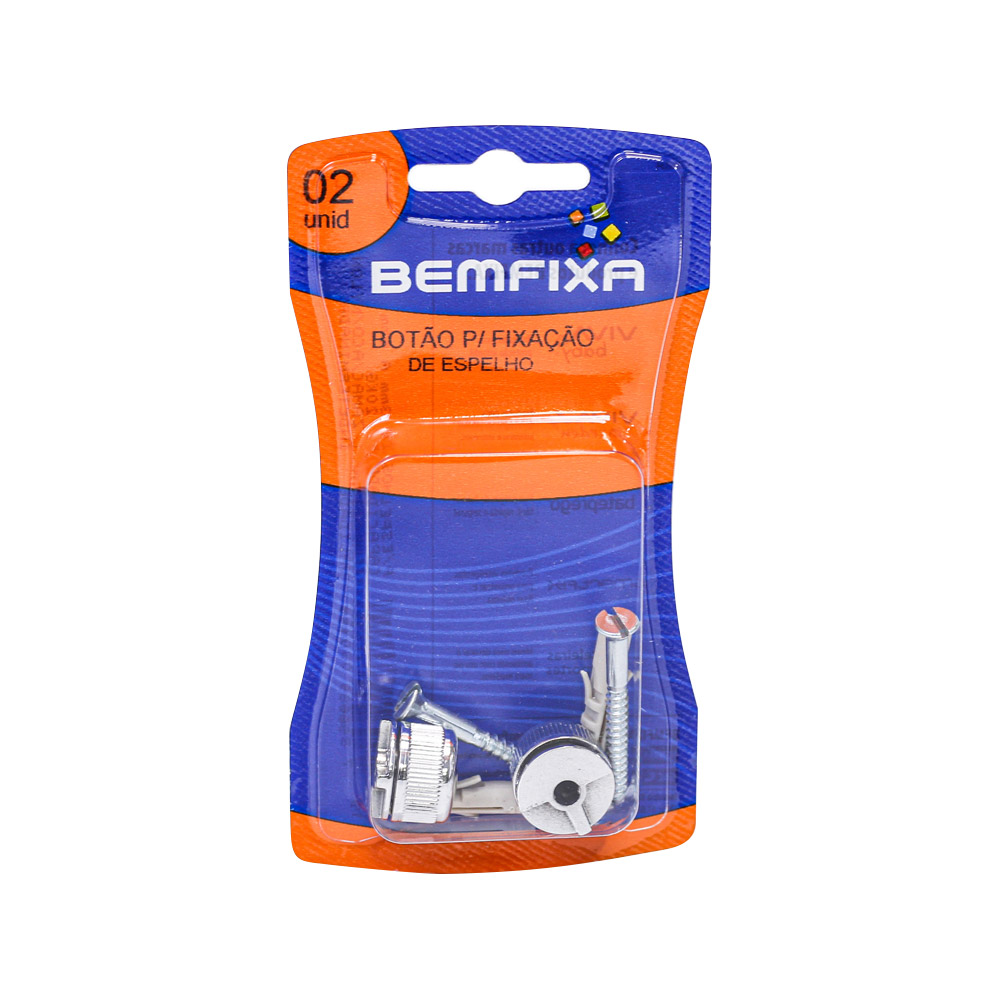 Botão Frances de Latão para Espelho 2 Unidades Bemfixa - Imagem 3