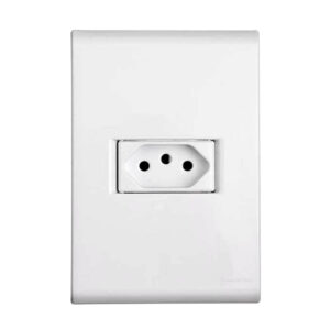 Conjunto 2P+T 1 Tomada Liz Branco Tramontina 4x2 - 10A