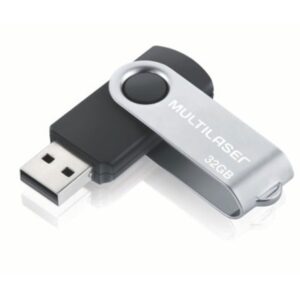 Pen Drive USB Twist Preto Multilaser 32gb