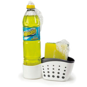 Porta Detergente e Esponja de Plástico Branco Arthi