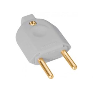 Plugue Macho Reto para Extensão 2P Branco Tramontina 10A