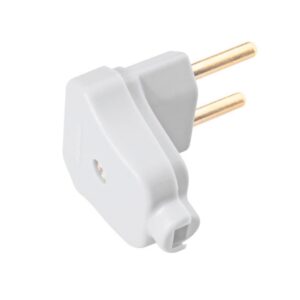 Plugue Macho Angular para Extensão 2P Branco Tramontina 10A