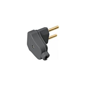 Plugue Macho Angular para Extensão 2P Preto Tramontina 10A