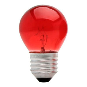 Lâmpada Bolinha Incandescente Vermelha E27 Brasfort 15W - 127V