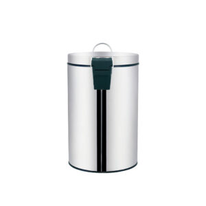 Lixeira de Inox com Pedal Cinza Ágata Mor 3L