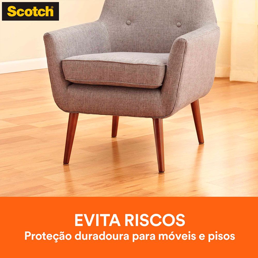 Protetor Anti-risco Quadrado Preto M Scotch 3M - 12 unidades - Imagem 3