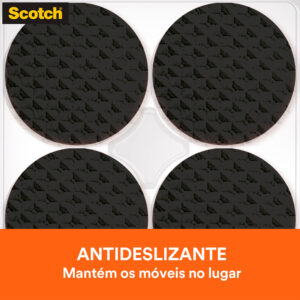 Protetor Anti-risco Redondo Preto GG Scotch 3M - 4 unidades