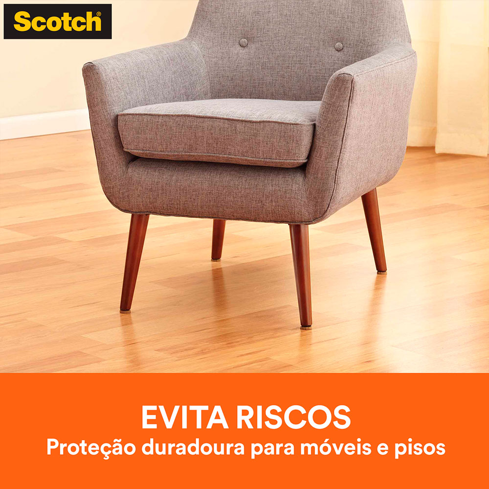 Protetor Anti-risco Redondo Preto M Scotch 3M - 12 unidades - Imagem 2