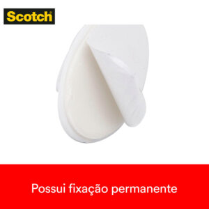 Gancho Adesivo de Plástico Branco Scotch 3M até 1kg