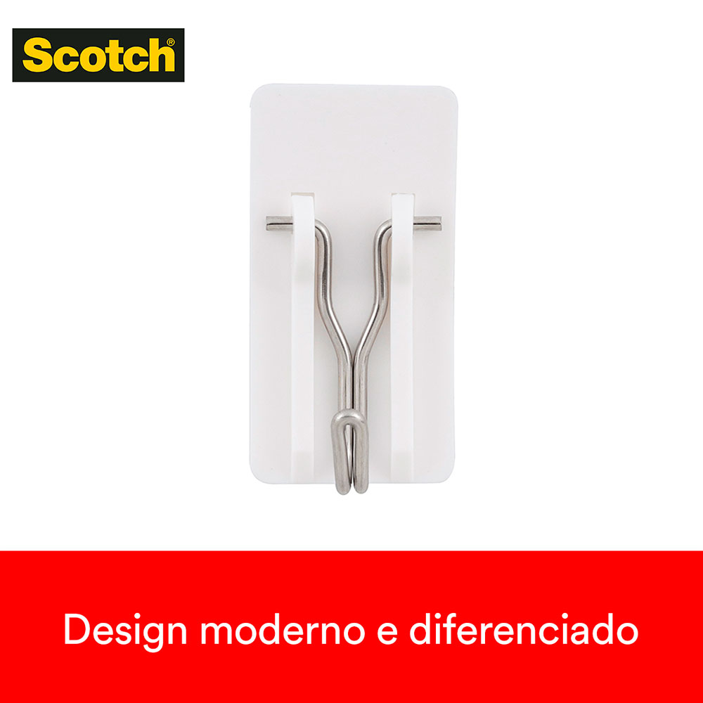 Gancho Adesivo Multiuso de Plástico Scotch 3M até 3,5kg