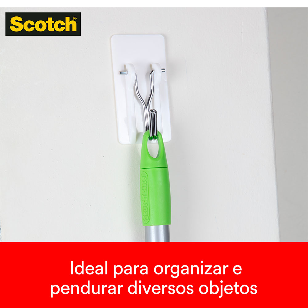 Gancho Adesivo Multiuso de Plástico Scotch 3M até 3,5kg - Imagem 5