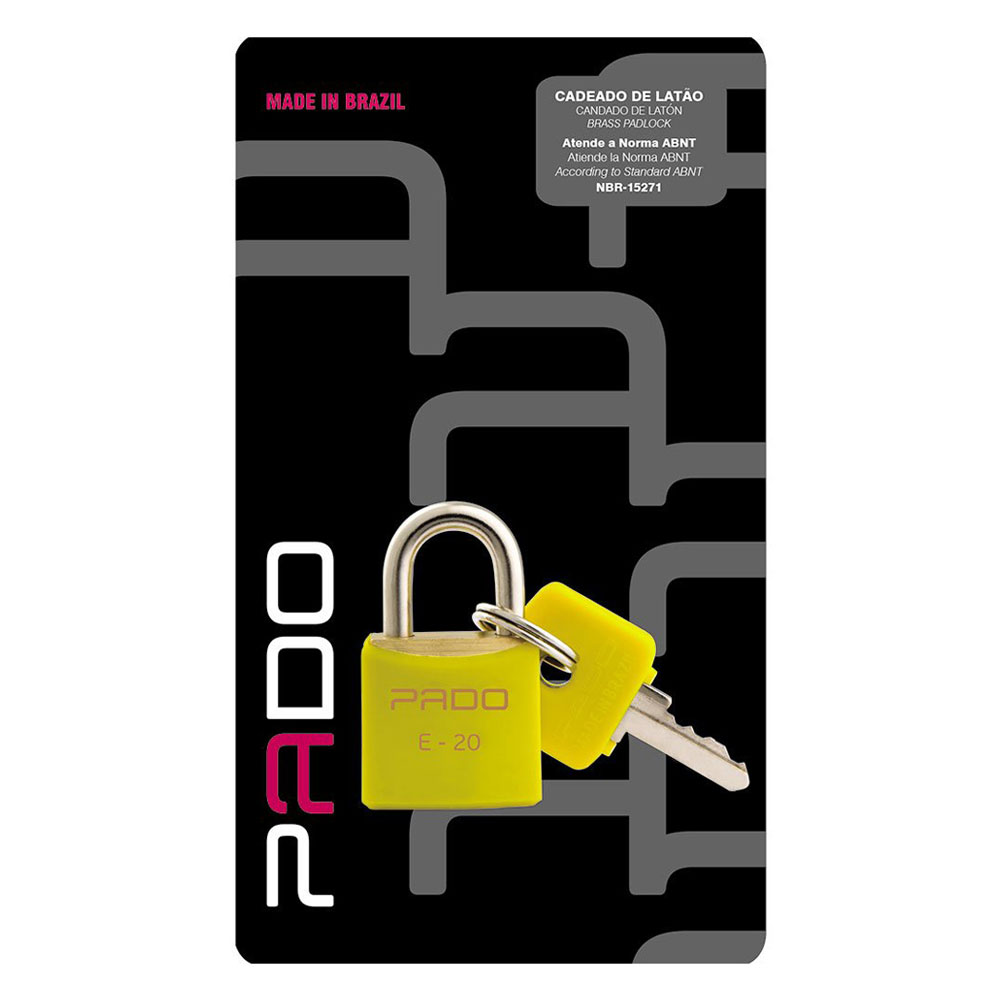 Cadeado de Latão SM Amarelo Pado 20mm - Imagem 2