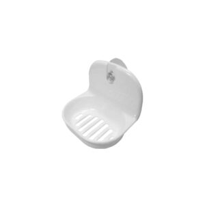 Saboneteira de Parede com Ventosa Plástico Branco Daivak