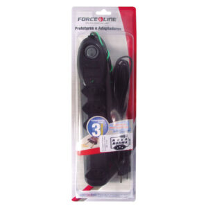 Filtro de Linha Bivolt Preto Force Line 5 Tomadas