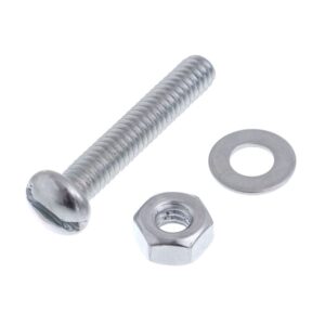 Parafuso Rosca Máquina com Porca e Arruela 1/4" x 1.1/2" Bemfixa 5 Unidades