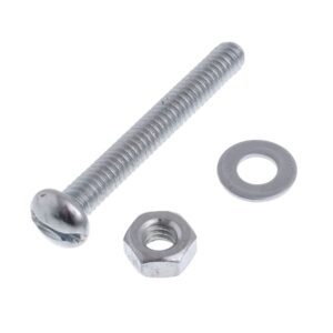 Parafuso Rosca Máquina com Porca e Arruela 1/4"x 2" Bemfixa 5 Unidades