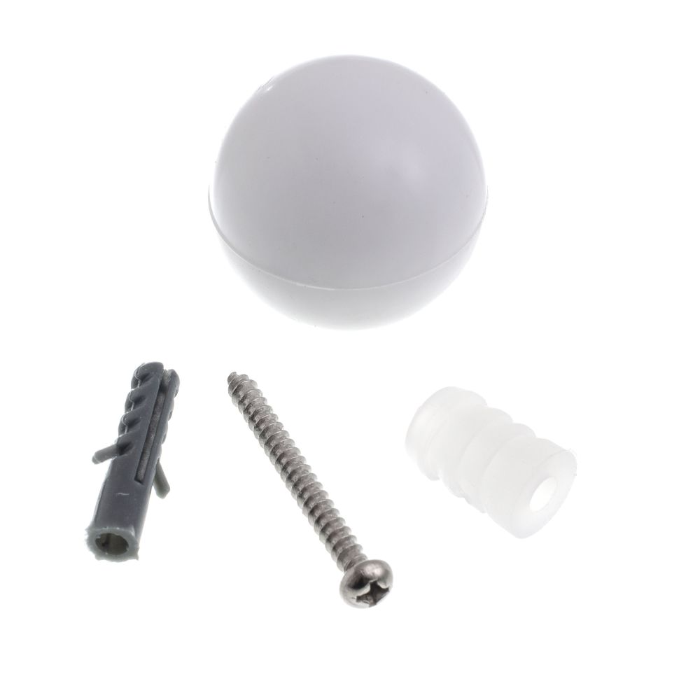 Batedor para Porta Tipo Bola Branco Bemfixa