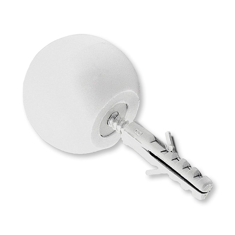 Batedor para Porta Tipo Bola Branco Bemfixa - Imagem 2