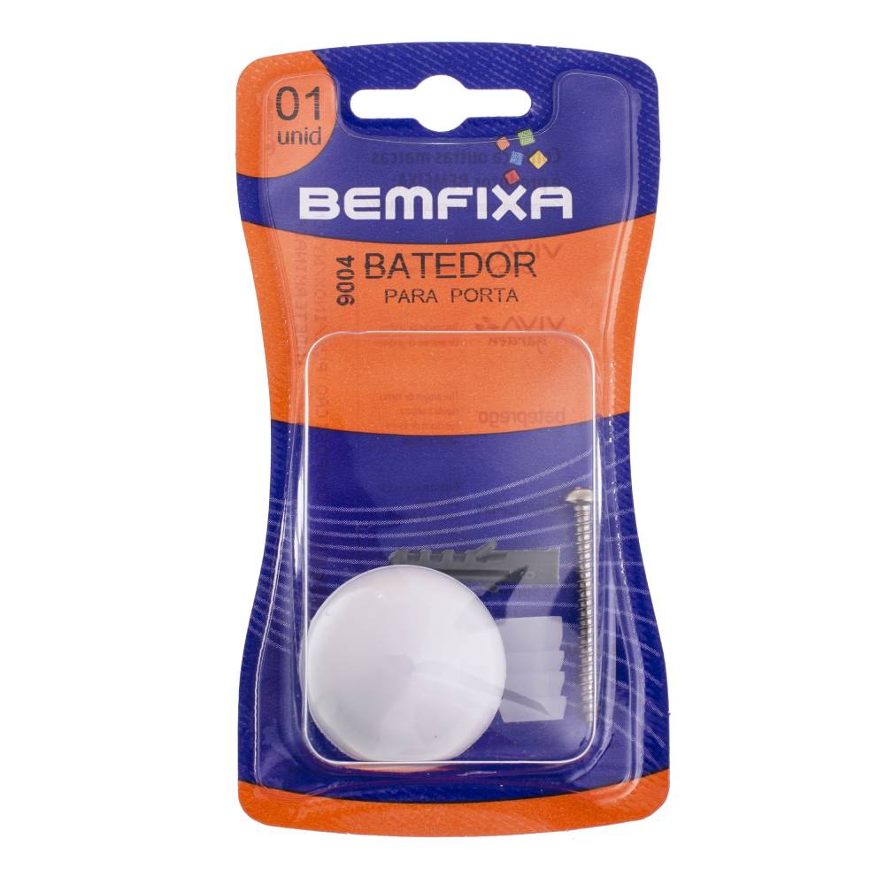 Batedor para Porta Tipo Bola Branco Bemfixa - Imagem 3