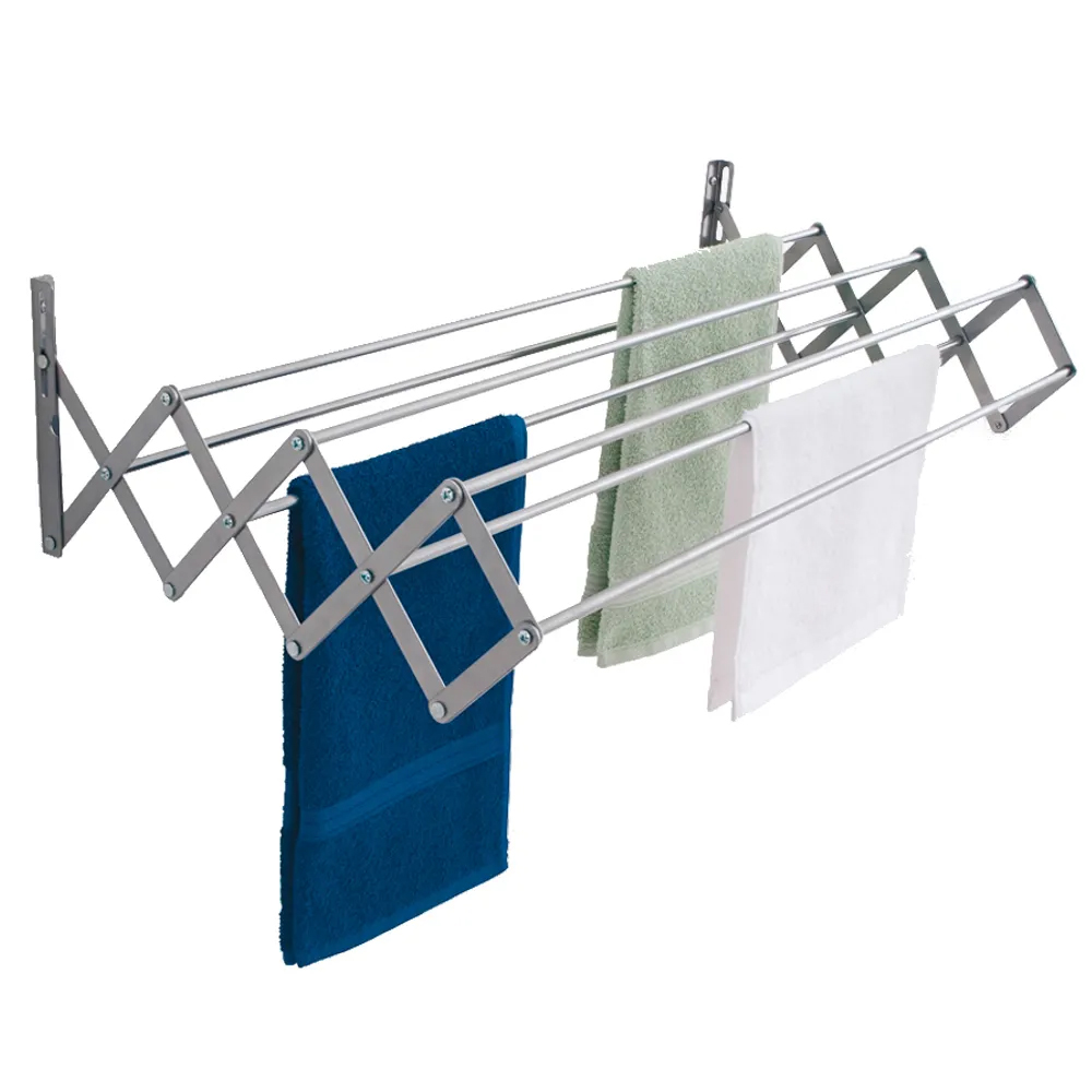 Varal de Teto/Parede Sanfonado em Alumínio Maxeb 77cm