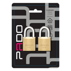 Cadeado de Latão Pado 20mm 2 Peças