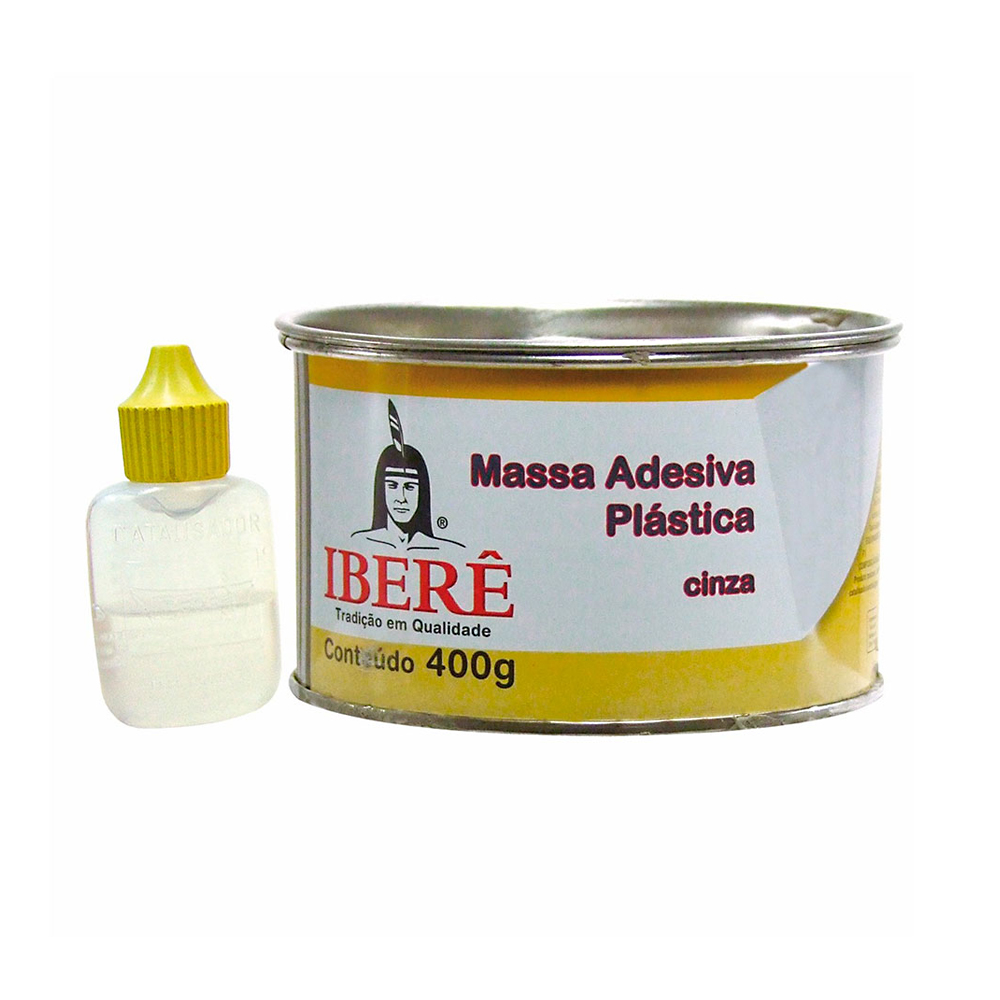 Massa Adesiva Plástica Cinza Iberê 400g